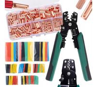 Rosfix Lot de 250 pinces à sertir en cuivre 328 gaines thermorétractables 0,5-6 mm²