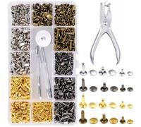 Rosfix Lot de 480 rivets 3 tailles 6/8/12 mm Organisateur en métal