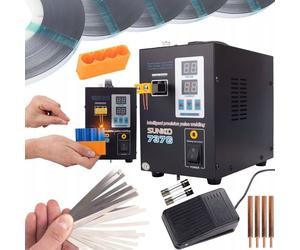 Rosfix Machine à Souder les Cellules Sunkko 737G + 5 Bandes de Nickel pour le Soudage des Cellules (Tôle d'acier Nickelée) 1m.