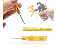 Rosfix Outil de Nettoyage Doré pour Pistolet à Peinture - Précision Maximale | Pour Buses, Capuchons, Réservoirs | Accessoire pour Entretien de Pistolet Pulvérisateur