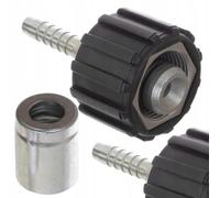 Rosfix Raccord Tuyau DN6 M22x1,5 - Embout 15 mm avec Bague de Sertissage | Acier Résistant | Pour Tuyau 1/4" 6 mm | compatible avec nettoyeur haute pression Kärcher