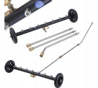 Rosfix Set Lance de Lavage Sous-Châssis 275 Bar – 7 Buses 40°, Prise Rapide 1/4" | Inox, 126 cm | Pour Voiture, Terrasse, Allée