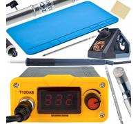 Rosfix Station de Soudage pour Pointes T12 Orange Akbash Standard T12OAS Electric PRO+ (Pointes de Soudage T12-BC4 et T12-D24 Incluses) + Tapis de Sou