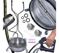 Rosfix T-Racer 21 SteelSpin – Nettoyeur de Surfaces 53 cm, 3200 PSI, Raccord Rapide 3/8", Acier Inoxydable, 4 Buses, Filtre | Pavés, Terrasses
