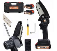 Rosfix Tronçonneuse Électrique Sans Fil Black Piranha BPW21V Animal PRO Series + 2 Batteries Lithium Haute Puissance + Étui et Accessoires + Perche