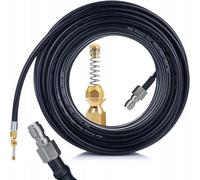 Rosfix Tuyau de Nettoyage Canalisation 10m 1/4" QC Buse Ressort Laiton 200