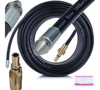 Rosfix Tuyau de Nettoyage Canalisation 15m - Buse 1+3 Jets, 160 Bar, 60°C, Filetage 1/4" | Nylon Renforcé | compatible avec nettoyeur haute pression Black+Decker, Stanley, Bosch