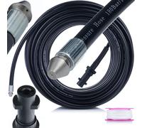 Rosfix Tuyau de Nettoyage Canalisation 25m – Buse 1+3, Filetage 1/4", 160 Bar, 60°C | compatible avec netyeur haute pression Kärcher K2–K7