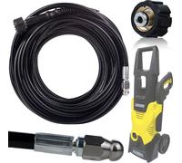Rosfix Tuyau de Nettoyage de Canalisations avec Filetage M22 40M + Adaptateur M22 à Baïonnette pour Nettoyeurs Haute Pression de la Série HD à la Séri