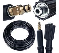 Rosfix Tuyau Haute Pression 5m Click Connect - 200 Bar, 60°C, M22x1,5 | PVC Antiusure, Renfort Nylon | compatible avec nettoyeur haute pression Kärcher K2-K7