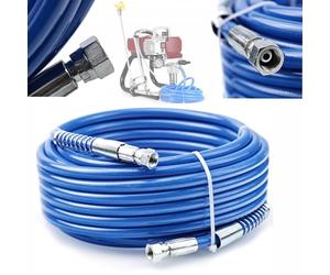 Rosfix Tuyau pour Pulvérisateur Airless 30m - TPU Bleu Ultra Résistant | 228 Bar, 1/4" | Raccords Pivotants | Flexible et Durable | Accessoire pour Peinture Professionnelle
