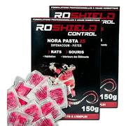 Roshield Anti Rats & Souris 300g Forte Infestation Habitation et Cuisine Efficace dès la 1ère Ingestion Idéal pour Lieux Secs & Humides (300g, 20x15g)