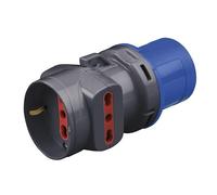 Rosi Adaptateur industriel domestique CEE 2P+T prises bipas + Schuko 10-16A