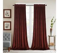 Roslynwood Lot de 2 Rideaux occultants en Velours pour Chambre à Coucher, Rideaux de fenêtre occultants à Isolation Thermique pour Salon, Bureau, Appartement, Salle de Bains, 132 x 213 cm (l x L),