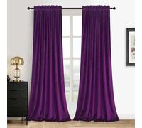 Roslynwood, Rideaux Extra Longs Rideaux de fenêtre en Velours d'orchidée Violette avec Poche sur Tringle Décoration élégante pour Le Salon, la Salle à Manger, Le Bureau, Le théâtre, Le Couloir, 132 x