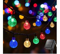 Rosnek Guirlande Lumineuse Solaire Extérieure, 5m 20LED avec 2 modes Lampe Multicolore Jardin IP65 Étanche, pour Noël Fête Décor