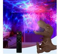 Rosnek Projecteur Ciel Etoilé Dinosaure Veilleuse Enfant LED Galaxie Nebula avec Télécommande Marron