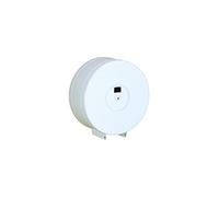 Distributeur de papier hygiénique 400m en métal blanc époxy - Diamètre 29 cm
