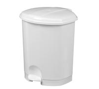 Rossignol Poubelle à pédale Prima, 11 litres - Blanc