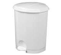 Rossignol Poubelle à pédale Prima, 18 litres - Blanc