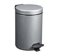 Poubelle de salle de bain 3 L - Cyjeu gris métal