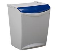 ROSSIGNOL Poubelle de tri 25L, Seau intérieur, Fixation murale ou à poser, Ouverture par pédale ou manuelle, Idéal pour le tri sélectif, BAKATRI