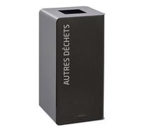 Rossignol Poubelle de tri sélectif Cubatri autres déchets - 40L - Gris corps Noir