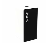 Rossignol Poubelle de tri sélectif Cubatri gobelets - 40L - Noir corps Blanc
