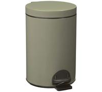 Poubelle à pedale 14l gris ciment Rossignol 90194 gris/vert G