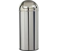 Rossignol Push Poubelle 45 litres en acier ou en acier inoxydable avec clapet, couleur : jaune