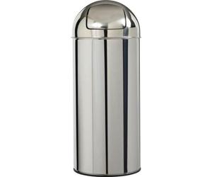 Rossignol Push Poubelle 45 litres en acier ou en acier inoxydable avec clapet, couleur : jaune