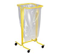 ROSSIGNOL tubag Support Sac Poubelle 110l sur roulettes en acier disponibles en 4 couleurs jaune
