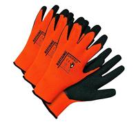 ROSTAING Gants GRIPRO - Paire de gants de Chantier pour la Construction - Pour Tous les Travaux abrasifs du BTP - Gants de Manutention adapté à la Manipulation de la Pierre - Gant Orange et Noir