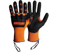 ROSTAING Gants MAXIMPACT - Gants de Protection Anti-Choc et Anti-Coupure - Pour Gros Travaux Abrasifs et Coupants - Compatible Écrans Tactiles - Renforcés et Durables - Confort et Souplesse - Orange