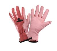 ROSTAING Gants MISS - Paire de Gants de Jardinage Femme Rose Barbie - En Cuir au Look Tendance & Raffiné - Idéal pour Tous Les Travaux de Taille, de Plantation et de Désherbage - Coloris Rose Barbie