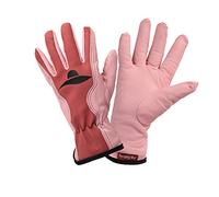 ROSTAING Gants MISS - Paire de Gants de Jardinage Femme Rose Barbie - En Cuir au Look Tendance & Raffiné - Idéal pour Tous Les Travaux de Taille, de Plantation et de Désherbage - Coloris Rose Barbie