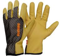 ROSTAING Gants SEQUOIA - Paire de gants de jardinage Cuir - Tous Travaux en Milieu Sec et Humide - Plantation, bêchage - Respirant et Ergonomique - Gant traité hydrofuge