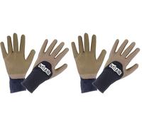 ROSTAING ONE4ALL Gants Fins de Jardinage Confort Imperméables Taille Plantation Désherbage, Beige/Noir, Taille 8 (M) (Lot de 2)