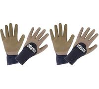 ROSTAING ONE4ALL-IT11 Gants Fins de Jardinage Confort Imperméables Taille Plantation Désherbage ONE4ALL-ROSTAING-Taille 11, Beige/Noir (Lot de 2)