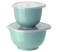 Rosti Margrethe Set de 2 Bols Mélangeurs en Plastique - 2 Couvercles Inclus - Saladiers Hermétiques - 1,5 Litres et 3 Litres, Vert