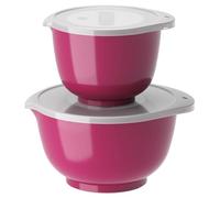 Rosti Margrethe Set de 2 Bols Mélangeurs en Plastique - 2 Couvercles Inclus - Saladiers Hermétiques - 1,5 Litres et 3 Litres, Bettrave