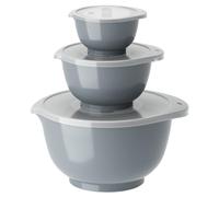 Rosti Margrethe Set de 3 Bols Mélangeurs en Plastique - 3 Couvercles Inclus - Saladiers Hermétiques - Saladiers Hermétiques - 0,25 litre, 0,75 litre et 3 litres, Bleu pastel