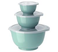Rosti Margrethe Set de 3 Bols Mélangeurs en Plastique - 3 Couvercles Inclus - Saladiers Hermétiques - Saladiers Hermétiques - 0,25 litre, 0,75 litre et 3 litres, Vert