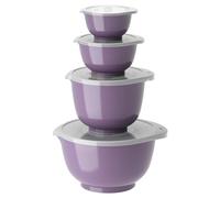 Rosti Margrethe Set de 4 Bols Mélangeurs en Plastique - 4 Couvercles Inclus - Saladiers Hermétiques - Saladiers Hermétiques - 0,25 litre, 0,5 litre, 1,5 litre et 3 litres, Lava,de