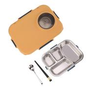 Rosvola Boîte à Déjeuner étanche à Deux Couches en Acier Inoxydable de 1200 Ml avec Bol à Soupe, Cuillère, Fourchette, Baguettes, Sac Isotherme pour -ondes, Chauffage de l'eau, Coffret pour Bureau,
