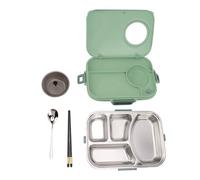 Rosvola Boîte à Déjeuner étanche à Deux Couches en Acier Inoxydable de 1200 Ml avec Bol à Soupe, Cuillère, Fourchette, Baguettes, Sac Isotherme pour -ondes, Chauffage de l'eau, Coffret pour Bureau,