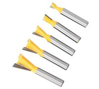 Rosvola Jeu de Fraises à Queue Droite à Tenons, 5 Pièces pour le Travail | Matériau en carbure durable, Finition lisse, Compatible avec plusieurs tailles, Idéal pour les armoires, Cadres photo