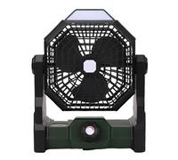 Rosvola Ventilateur de Camping Portable Rechargeable avec Lanterne LED, Ventilateur à Piles 20 000 MAh, de Tente Extérieure avec 4 Vitesses, Lumière, Minuterie, Télécommande et Crochet de Suspension,