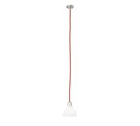 Rotaliana Luxy H5 Pendelleuchte, câble rouge, abat-jour blanc mat