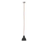 Rotaliana Luxy H5 Pendelleuchte, câble rouge, abat-jour noir brillant
